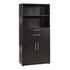 Prima Bookcase 2 Shelves with 2 Drawers and 2 Doors in Black woodgrain